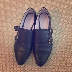 Johnston & Murphy black leather shoes